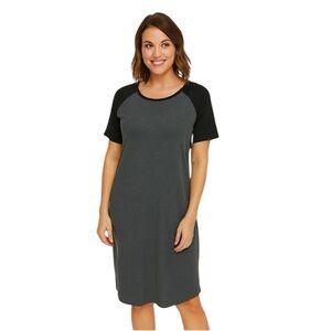 Lularoe NWT Julia dress gray & black size medium